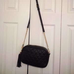 Black quilted crossbody